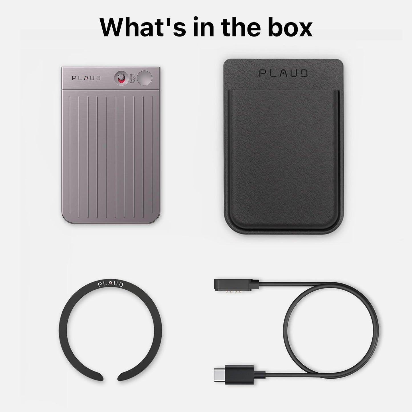 AI Voice Recorder, PLAUD Note Voice Recorder w/Case, App Control, Transcribe & Summarize with AI Technology, Support 112 Languages, 64GB Memory, Audio Recorder for Lectures, Meetings, Calls, Black