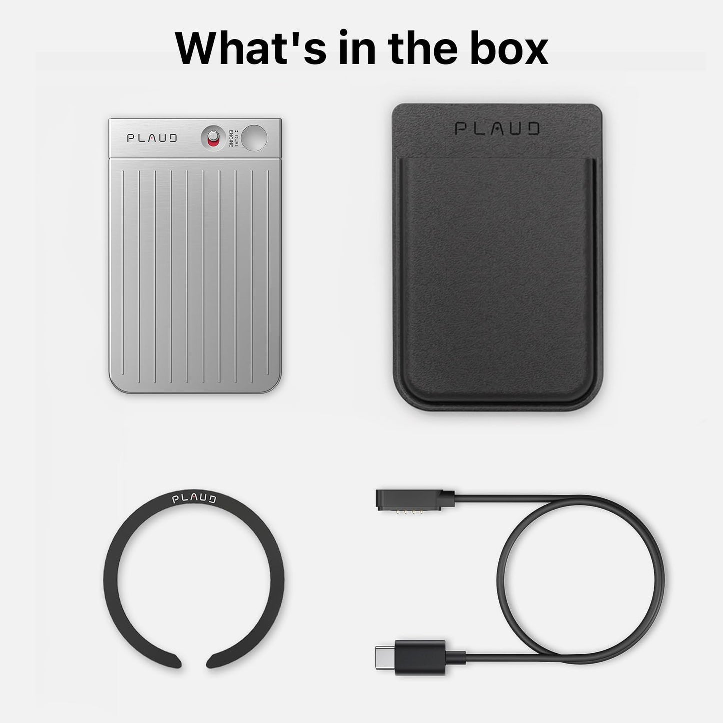 AI Voice Recorder, PLAUD Note Voice Recorder w/Case, App Control, Transcribe & Summarize with AI Technology, Support 112 Languages, 64GB Memory, Audio Recorder for Lectures, Meetings, Calls, Black