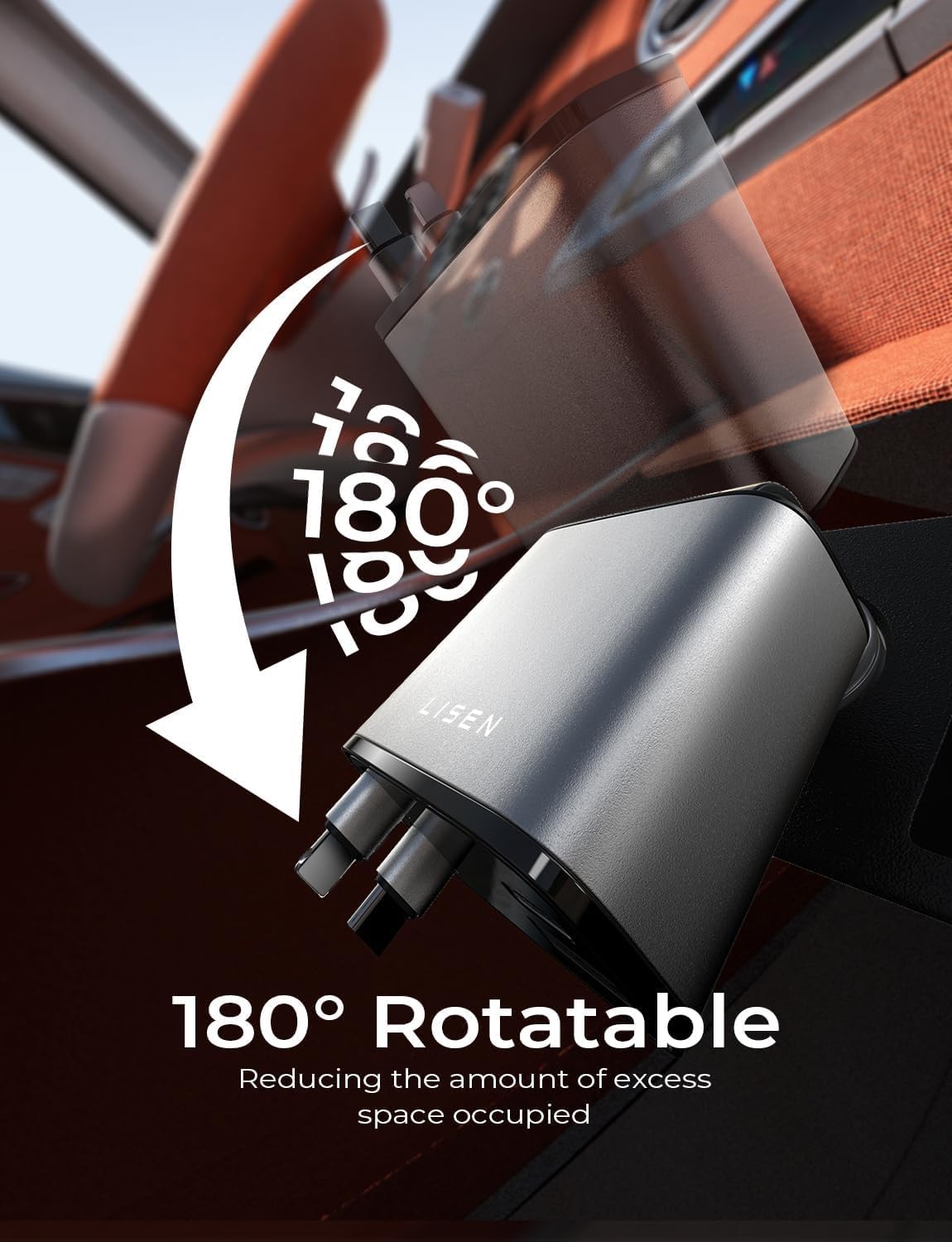 LISEN Retractable Car Charger, 69W USB C Car Accessories Adapter for iPhone 16 USBC Charger Fast Charging, Mothers Day for Gifts, Travel Essentials for Women Men, Road Trip Essentials for iPhone 16 15