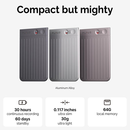 AI Voice Recorder, PLAUD Note Voice Recorder w/Case, App Control, Transcribe & Summarize with AI Technology, Support 112 Languages, 64GB Memory, Audio Recorder for Lectures, Meetings, Calls, Black