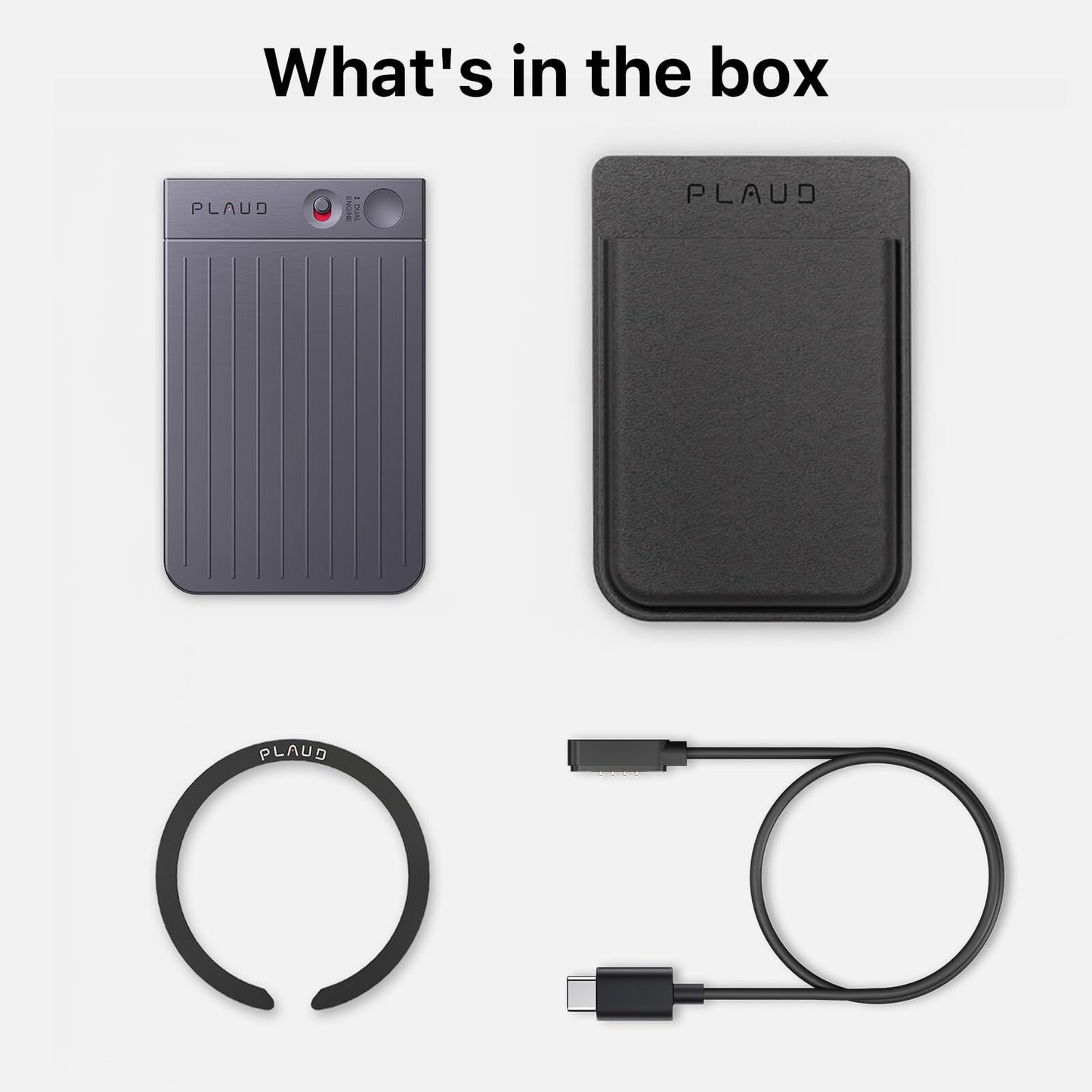 AI Voice Recorder, PLAUD Note Voice Recorder w/Case, App Control, Transcribe & Summarize with AI Technology, Support 112 Languages, 64GB Memory, Audio Recorder for Lectures, Meetings, Calls, Black
